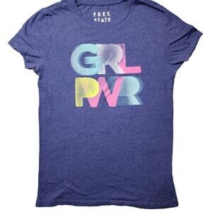 Free State Girls Large Crew Neck Short Sleeves Graphic Tee Size L